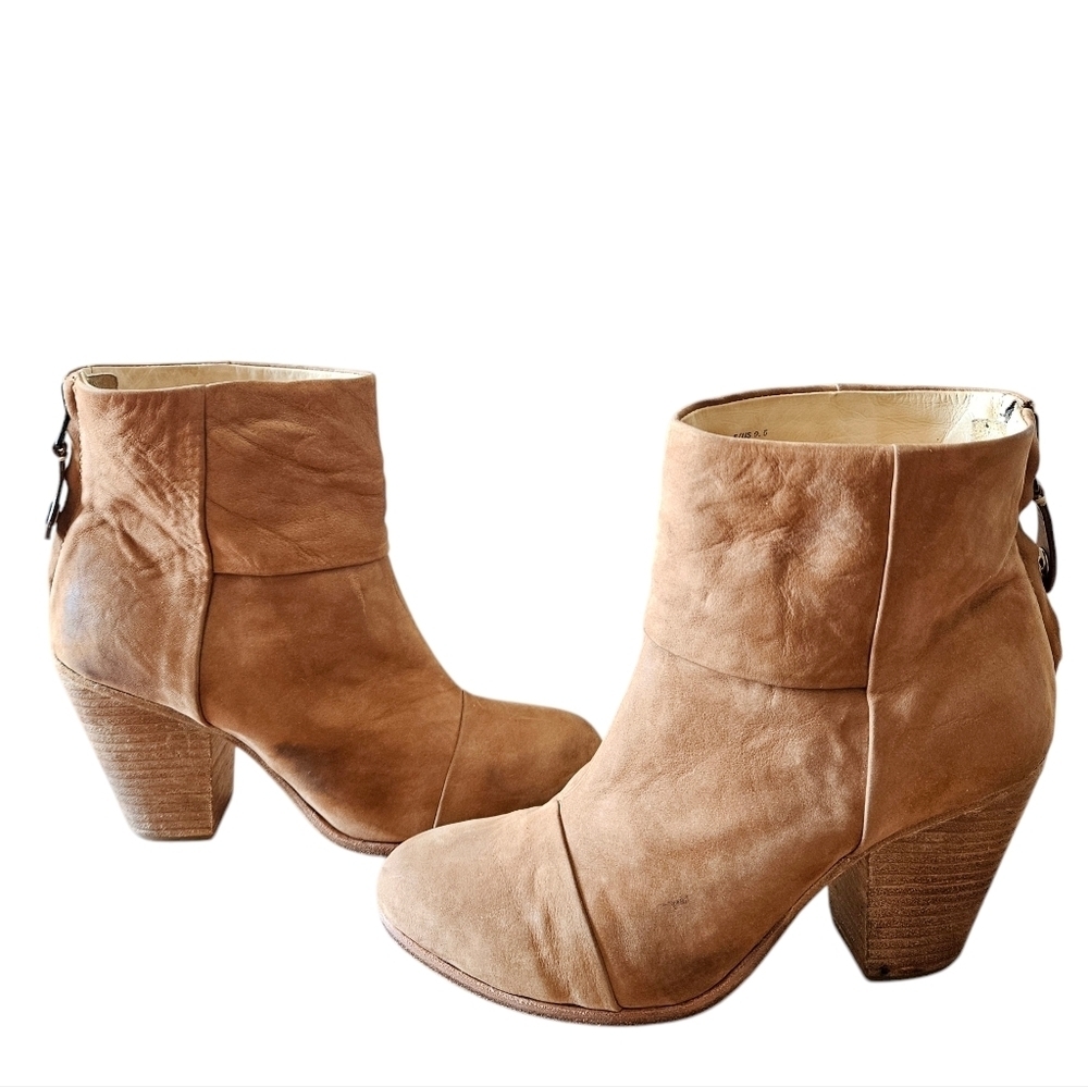 Rag & Bone Newbury Leather Ankle Contemporary Boots Camel Tan Size EU 39.5 - Picture 10 of 16